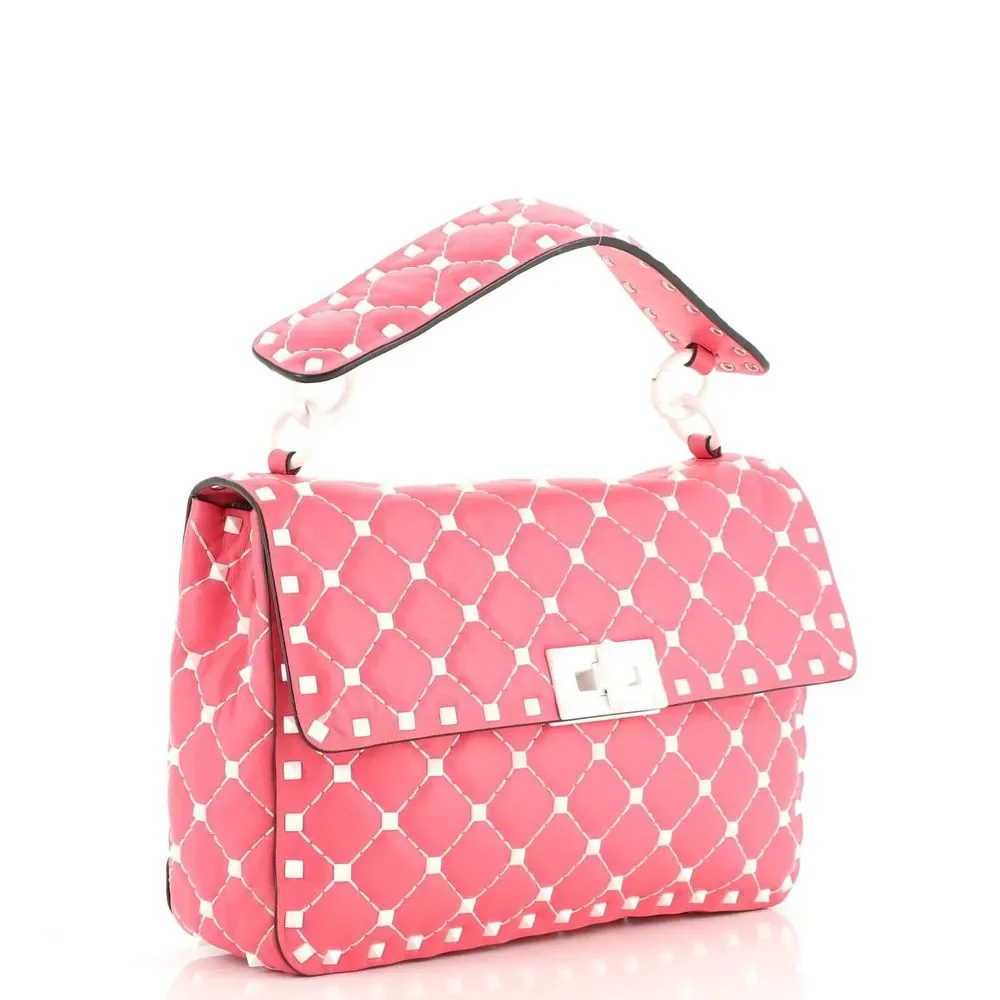 Valentino Garavani Rockstud Spike #59650V88B Pink Handbag - Picture 3 of 14